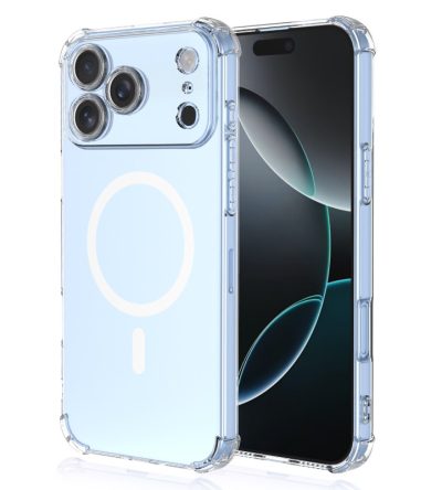 iPhone 17 / Pro / Max átlátszó színátmenetes mágneses telefontok, karcálló, ütésálló