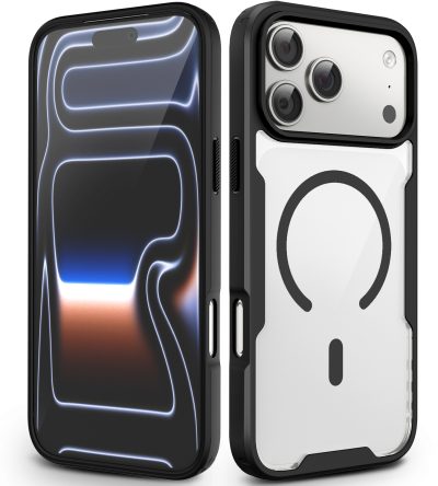 iPhone 17 / Pro / Max átlátszó mágneses telefontok, karcálló, átlátszó TPU + PC ütésálló védőtok